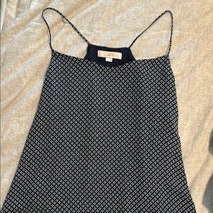 Loft blue and White Women's strappy cami Top